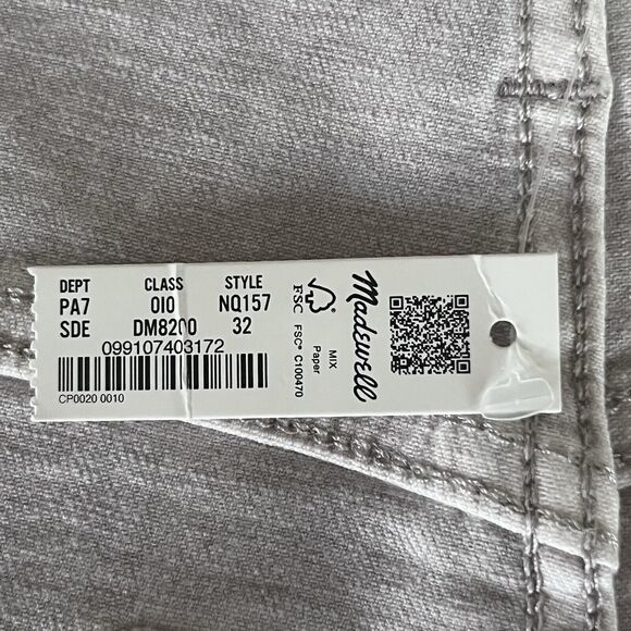 NWT Madewell The Perfect Vintage Wide Leg Crop Jean Stretch Denim Size 32 NEW - Picture 5 of 16